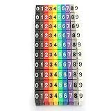 Fio De Tubo De Número Marcador De Cabo Colorido Fio De Tubo De Número Digital Marcador De Tubo De Etiqueta De Número Clipe No Conjunto De Marcação De Fio De Corda 100PCS KCM 4MM 4