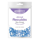 Fio Dental Cabo Suporte Flosser Kids Infantil Azul 50uni