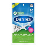Fio Dental Dentek Floss Picks Triple Clean Advanced Com 20 U