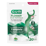 Fio Dental Flosser Dual Technique Gum