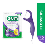 Fio Dental Flosser Ultra Deslizante 40un Gum