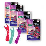 Fio Dental Infantil Gum Flossers Trolls 80 Unidades