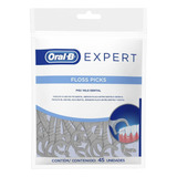 Fio Dental Oral b Expert Floss Picks Com 45 Unidades