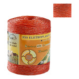 Fio Eletroplástico 500m Cerca Rural Elétrica Resistente Cor Laranja