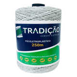 Fio Eletroplastico Cerca Elétrica Rural Choque Forte Cor Cinza