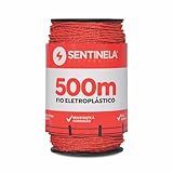 Fio Eletroplástico Para Cerca Elétrica 15x3 Aço Inox 500m Sentinela LARANJA