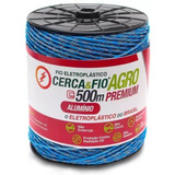 Fio Eletroplastico Para Cerca Elétrica Alumínio 09x06 500m