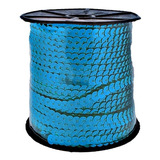 Fio Galão Paetê Artesanato Turquesa 8mm 10m