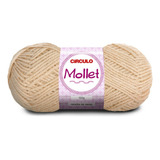 Fio Lã Mollet Círculo Para Crochê Tricô Novelo Com 100g 200m Cor Marfim Lã Mollet