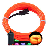 Fio Led Cordão Fita 3 Velocidades C Controle A Pilha 3mt Luz Laranja Tensão De Operação 3v 2 Pilhas