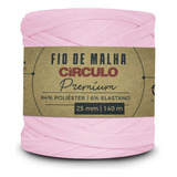 Fio Malha Premium 25mm Circulo 140m Tricô Crochê Tapeçaria Cor Rosa Candy 3526