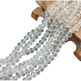 Fio Miçanga Cristal Claro 8mm Aprox 68 Pçs