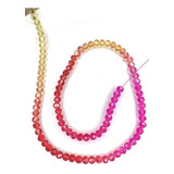 Fio Miçanga Cristal Tie Dye Colorido 6mm Aprox 90 Pçs