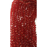Fio Miçanga Cristal Tie Dye Vermelho 10mm Aprox 68 Pçs