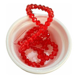 Fio Miçanga Cristal Tie Dye Vermelho 6mm Aprox 68 Pçs