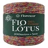 Fio Nautico Lótus 100 Arco Iris Poliéster 200 Metros 5 Mm Artesanato Croche