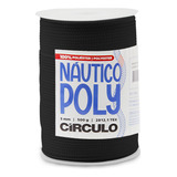 Fio Náutico Poly Circulo 5mm 500g 100 Poliéster 182 Metros Cor 8990 Preto