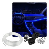 Fio Neon Led Rgb Luz Interna Painel Carro Auto 6m 5 Canhões