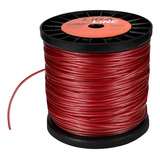 Fio Nylon Roçadeira 2 6mm Vermelho 1 Kg 165 Metros Redondo