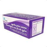 Fio Sutura Agulhado Nylon Preto 6 0 Agulha 1 5mm Com 24 Unid