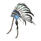 Fiocias Cocar De Penas Indígena- Chapéu Nativo Americano Para Dança