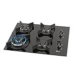 FISCHER COOKTOP À GÁS 4 BOCAS TRIPLA CHAMA INFINITY MESA VIDRO PRETO BIVOLT 26297 57076