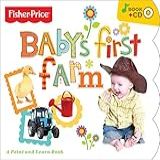 Fisher Price Baby Farm Animals Board Book With Bonus Music CD
