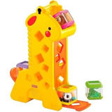 Fisher price Girafa Com Blocos Mattel Cor Amarelo