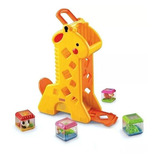 Fisher price Girafa Com Blocos Mattel Cor Amarelo