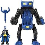 Fisher Price Imaginext DC Super Friends Batman Battling Robot With Poseable Figure And Lights For Preschool Pretend Play Ages 3 Years