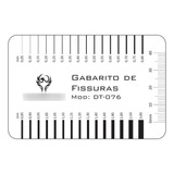 Fissurômetro Fiss04 Gabarito Fissuras Régua Branco Fenix