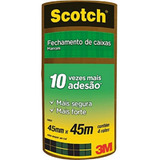 Fita Adesiva 45x45 Marrom Pacote C 4 Rolos 3m Scotch Origina
