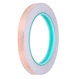 Fita Adesiva De Folha De Cobre Condutora Dupla Face Para Blindagem Eletromagnética 10 Mm X 20 M