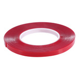 Fita Adesiva Dupla Face 10m Nail Art Red Film Clear For
