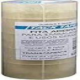 Fita Adesiva Larga Para Empacotamento Tack Tape 48 X 45 M Pacote De 5