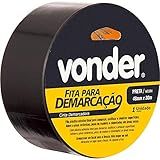 Fita Adesiva Para Demarcação 48 X 30 M Preta Vonder VDO2226