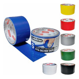 Fita Adesiva Silver Tape Reforçada 48mm X 5m Cor Azul