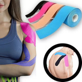Fita Bandagem Adesiva Elastica Tape Kinesio Funcional Cores Cor Rosa