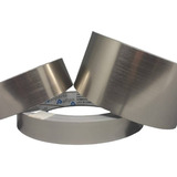 Fita Borda Pvc Aluminio Escovado 64mm C 10 Metros