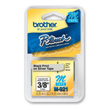 Fita Brother M 921 9mm Preto prata Cor Prateado