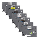 Fita Brother Tze Tz Rotuladora Laminada Cores 12mm Adesivo