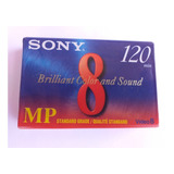 Fita Cassete Antiga Sony 8 120 Minutos Virgem Lacrada