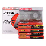 Fita Cassete K7 60 Minutos Tdk B60 Caixa Com 10 Peças