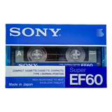 Fita Cassete K7 Sony Ef 60 Type 1 Normal Position Lacrada