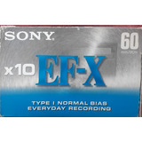 Fita Cassete Sony Ef x 60 Min Virgens E Lacradas
