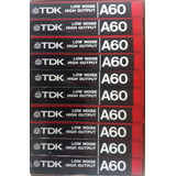 Fita Cassete Tdk A 60 Virgens Cx 10 Unidades Lacradas