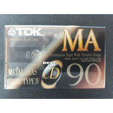 Fita Cassete Tdk Ma 90 Min Type Iv Metal Virgem E Lacrada