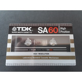 Fita Cassete Tdk Sa 60 Chrome 1982 Made In Japan Virgem