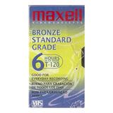 Fita Cassete Video Vhs 6 Horas De Gravação Maxell Bronze Standard T 120