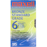 Fita Cassete Video Vhs 6 Horas De Gravação Maxell Bronze Standard T 120